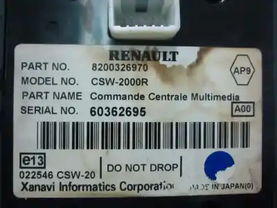 Second-hand car spare part multifunction switch for renault espace iv (jk0) f4r797 oem iam references 8200326970  