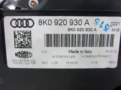 Second-hand car spare part dashboard for audi a4 b8 (8k2) 1.8 tfsi oem iam references 8k0920930a  