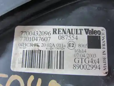 Pezzo di ricambio per auto di seconda mano faro anteriore sinistro per renault scenic i (ja...) k4m700 riferimenti oem iam 7700432096  