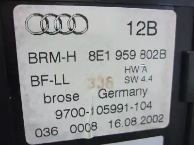 Автозапчастина б/у двигатель переднього ліва вікна для audi a4 b6 (8e2) 2.0 fsi посилання на oem iam 8e1959802b  