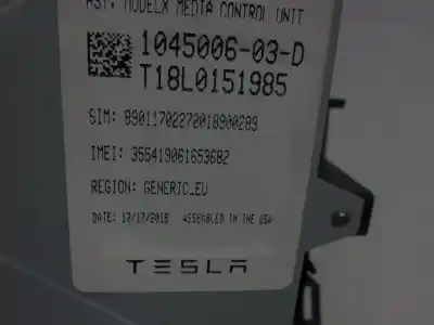 Автозапчасти б/у gps-навигационная система за tesla model s basis ссылки oem iam 104500603d  