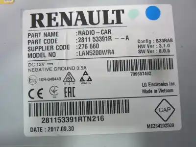 Автозапчастина б/у багатофункційний дисплей для dacia dokker k9ke6 посилання на oem iam 281153391r  