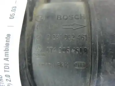 Автозапчастина б/у витратомір повітря для audi a3 (8p1) 2.0 tdi 16v посилання на oem iam 0281002461  
