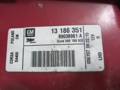Автозапчастина б/у правий ліхтар для opel corsa d z12xep посилання на oem iam 89038961a  