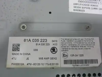 Автозапчастина б/у різні деталі для skoda superb combi (3v5) dfh посилання на oem iam 81a035223  