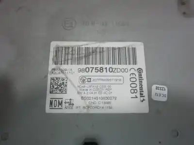 Second-hand car spare part audio system / radio cd for opel zafira a monospace (t98) 2.0 dti 16v (f75) oem iam references 98075810zd00  