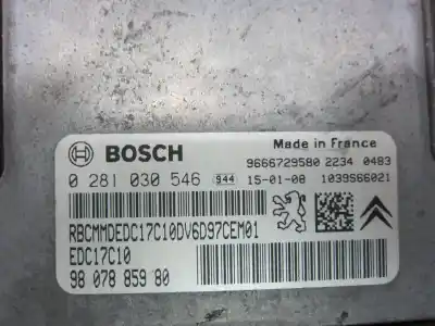 Second-hand car spare part ecu engine control for opel zafira a monospace (t98) 2.0 dti 16v (f75) oem iam references 0281030546  