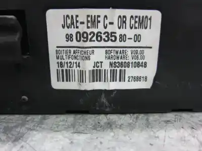 Pezzo di ricambio per auto di seconda mano display multifunzione per opel zafira a monospace (t98) 2.0 dti 16v (f75) riferimenti oem iam 980926358000  