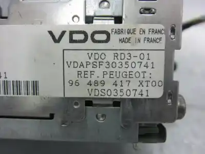 Second-hand car spare part audio system / radio cd for peugeot 307 break (3e) 2.0 hdi 110 oem iam references 96489417xt  