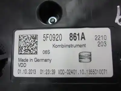 Автозапчастина б/у панель інструментів для seat leon (5f1) clh посилання на oem iam 5f0920861a  