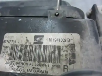 Second-hand car spare part right headlight for seat leon (1m1) 1.8 20v oem iam references 1m1941002d  