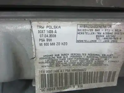 Автозапчастина б/у передня права подушка безопасности для citroen c4 grand picasso 9hz посилання на oem iam 96600568zd  