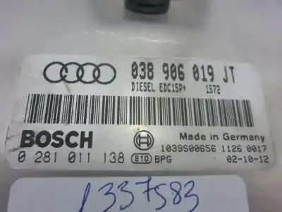 Автозапчастина б/у ебу контролер двигуна для audi a4 b6 (8e2) 1.9 tdi посилання на oem iam 038906019jt  