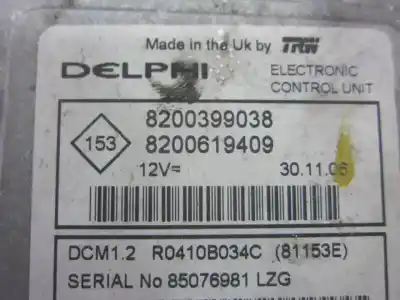Second-hand car spare part ecu engine control for renault clio iii k9k766 oem iam references 8200399038  