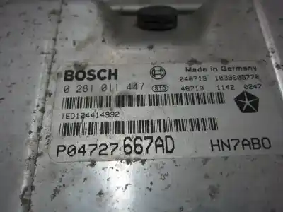 Автозапчастина б/у ебу контролер двигуна для chrysler voyager iv (rg, rs) 2.5 crd посилання на oem iam p04727667ad  