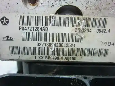 Автозапчастина б/у абс для chrysler voyager iv (rg, rs) 2.5 crd посилання на oem iam 04721284ab  