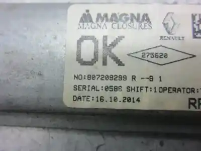 Автозапчастина б/у регулятор переднього правого скла для dacia logan ii k9k872 посилання на oem iam 807209299r  