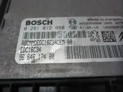 Second-hand car spare part ecu engine control for citroen c4 picasso i monospace (ud_) 1.6 hdi oem iam references 9664617480  