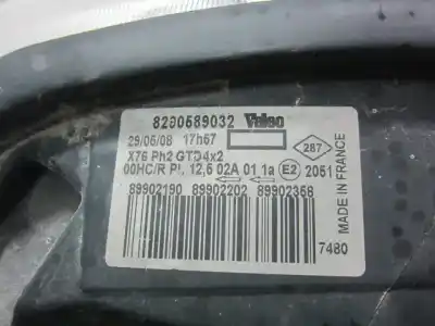 Second-hand car spare part left headlight for renault kangoo i (f/kc0) k9k714 oem iam references 8200589032  
