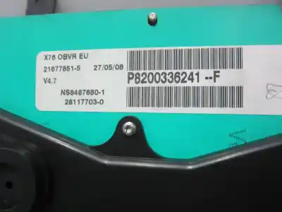 Peça sobressalente para automóvel em segunda mão quadrante por renault kangoo i (f/kc0) k9k714 referências oem iam 8200336241  