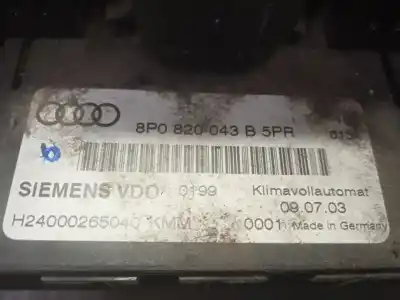 Автозапчасти б/у отопление / кондиционирование воздуха за audi a3 (8p1) 2.0 fsi ссылки oem iam 8p0820043b  