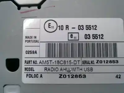 Автозапчасти б/у аудиосистема / радио cd за ford fiesta (cnn) snjb ссылки oem iam am5t18c815dt  