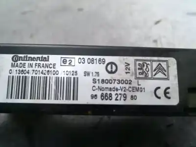 Second-hand car spare part audio system / radio cd for citroen c3 ii (sc_) 1.4 hdi 70 (sc8hzc, sc8hr0, sc8hp4) oem iam references 9666827980  