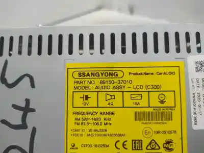 Автозапчастина б/у аудіо система / радіо cd для ssangyong korando 2.3 tdi посилання на oem iam 8915037010  