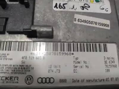 Peça sobressalente para automóvel em segunda mão display gps / multimídia por audi a6 c6 (4f2) 2.0 tdi referências oem iam 4f0919603b  