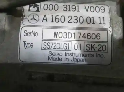 Second-hand car spare part air conditioning compressor for smart coupe turbo cat oem iam references 1006083  1602300111