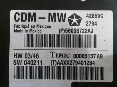 Second-hand car spare part electronic module for chrysler 300 c 3.5 oem iam references 56038722aj  00005137a9