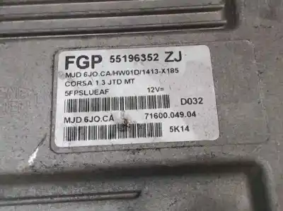 Автозапчасти б/у блок управления двигателем за opel corsa 3 c 1.3 cdti 70ch manual ссылки oem iam 7160004904  7160004904