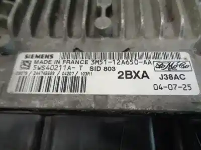 Pièce détachée automobile d'occasion calculateur moteur ecu pour ford focus c-max (cap) ghia (d) références oem iam 3m5112a650aa  5ws40211at