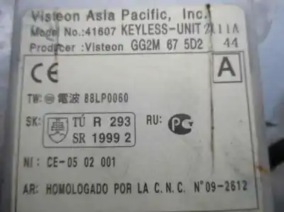 Second-hand car spare part electronic module for ford ranger (eq) 2.5 12v td cat oem iam references gg2m675d2  41607