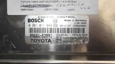 Second-hand car spare part ecu engine control for toyota yaris (ncp1/nlp1/scp1) 1.4 d-4d linea luna oem iam references 8966152891