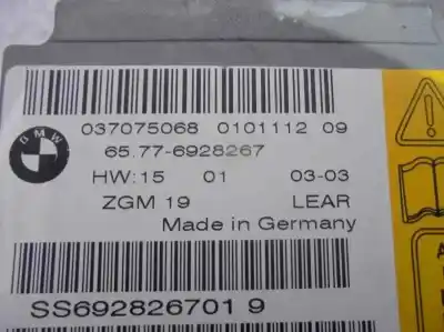 Second-hand car spare part airbag control unit for bmw serie 7 (e65/e66) 760li oem iam references 65776928267  037075068