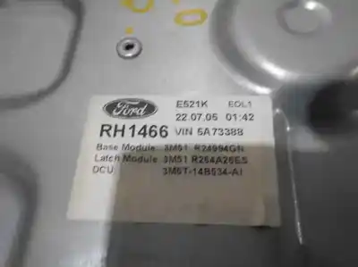 Second-hand car spare part rear right window regulator for ford focus c-max (cap) 1.6 tdci cat oem iam references 3m51r24994gn  