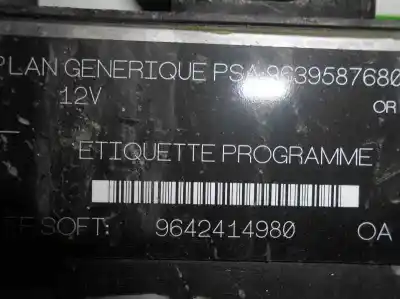 Peça sobressalente para automóvel em segunda mão centralina de motor uce por citroen c15 1.8 diesel (161) referências oem iam 9639587680  9642414980