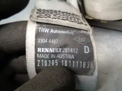 Автозапчастина б/у задній правий ремін безпеки для renault clio ii fase ii (b/cb0) 1.2 16v посилання на oem iam 33044487  8200281412