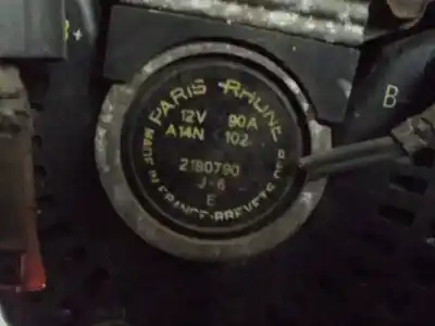 Pièce détachée automobile d'occasion alternateur pour renault 21 berlina (b/l48) 1.8 références oem iam 2180709 yh1652a a14n102