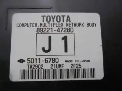 Автозапчастина б/у перевір блоку управління для toyota prius (nhw30) 1.8 16v cat посилання на oem iam 8922147280  50116780