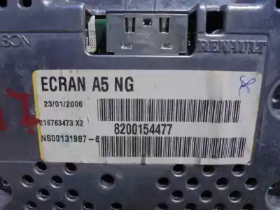 Second-hand car spare part multifunction display for renault espace iv (jk0) (2002->) 2.2 dci (jk07) oem iam references 8200154477  216763473x2