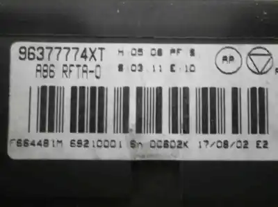 Peça sobressalente para automóvel em segunda mão comando de sofagem (chauffage / ar condicionado) por citroen c3 1.4 hdi exclusive referências oem iam 96377774xt  
