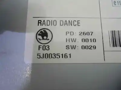 Автозапчастина б/у аудіо система / радіо cd для skoda fabia (5j2 ) 1.9 tdi dpf посилання на oem iam 5j0035161  vp6sbf18c815ae