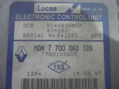 Автозапчастина б/у ебу контролер двигуна для renault megane i scenic (ja0) 1.9 turbodiesel cat (f8q-784) посилання на oem iam 7700868189  r04080005f