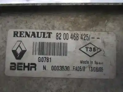 Автозапчастина б/у інтеркулер для renault grand scénic ii (jm0/1_) 1.9 dci (jm0g jm12 jm1g jm2c) посилання на oem iam 8200468425  g0781