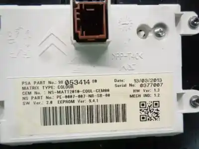 Peça sobressalente para automóvel em segunda mão quadrante por citroen ds4 design referências oem iam 9805577880  9805341480