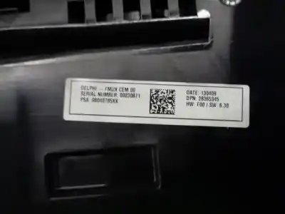 Peça sobressalente para automóvel em segunda mão comando de sofagem (chauffage / ar condicionado) por citroen ds4 design referências oem iam 98040785xx  