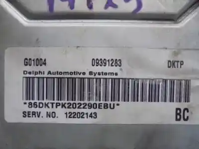 Second-hand car spare part ecu engine control for opel astra g coupé (t98) 2.2 16v (f07) oem iam references 09391283  g01004