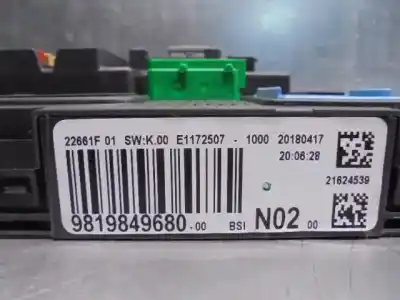 Second-hand car spare part fuse box unit for peugeot 208 i (ca_, cc_) 1.2 vti 82 oem iam references   20180417